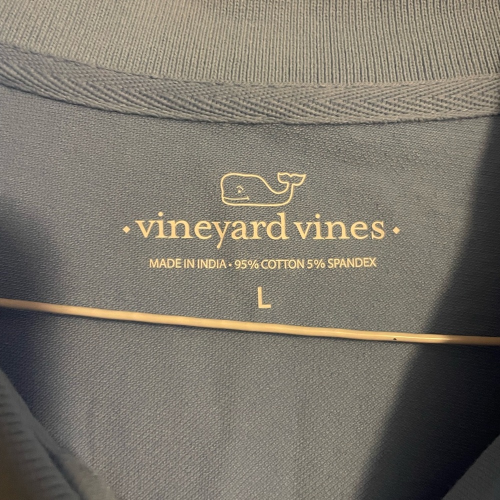 Vineyard Vines Men's Sky Blue Polo with Whale Logo Sz L - Picture 2 of 6